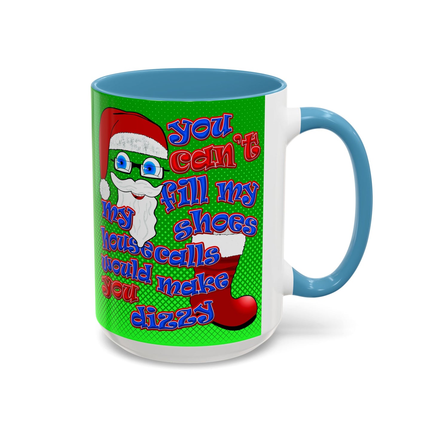 santa's shoes - Accent Mug (logo green)