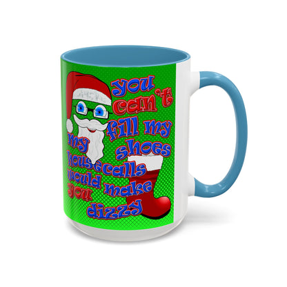 santa's shoes - Accent Mug (logo green)