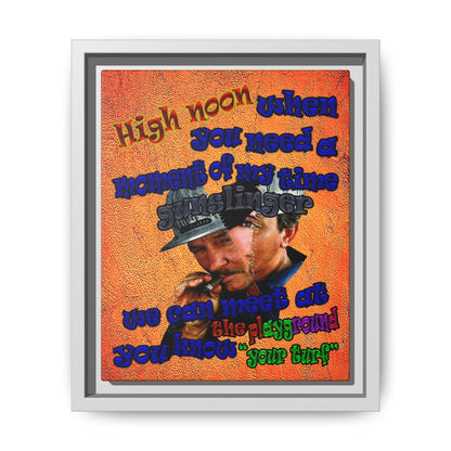 high noon - framed canvas art (burnt orange)