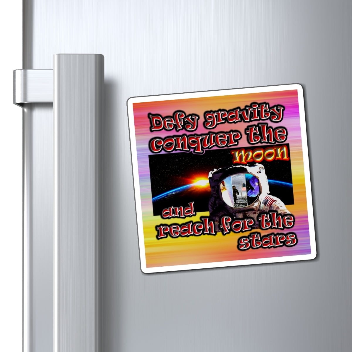 defy conquer reach - Magnets - (color blur)