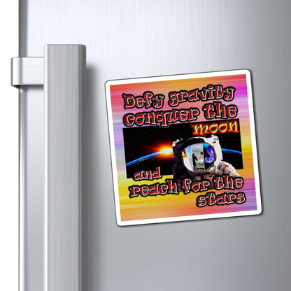 defy conquer reach - Magnets - (color blur)