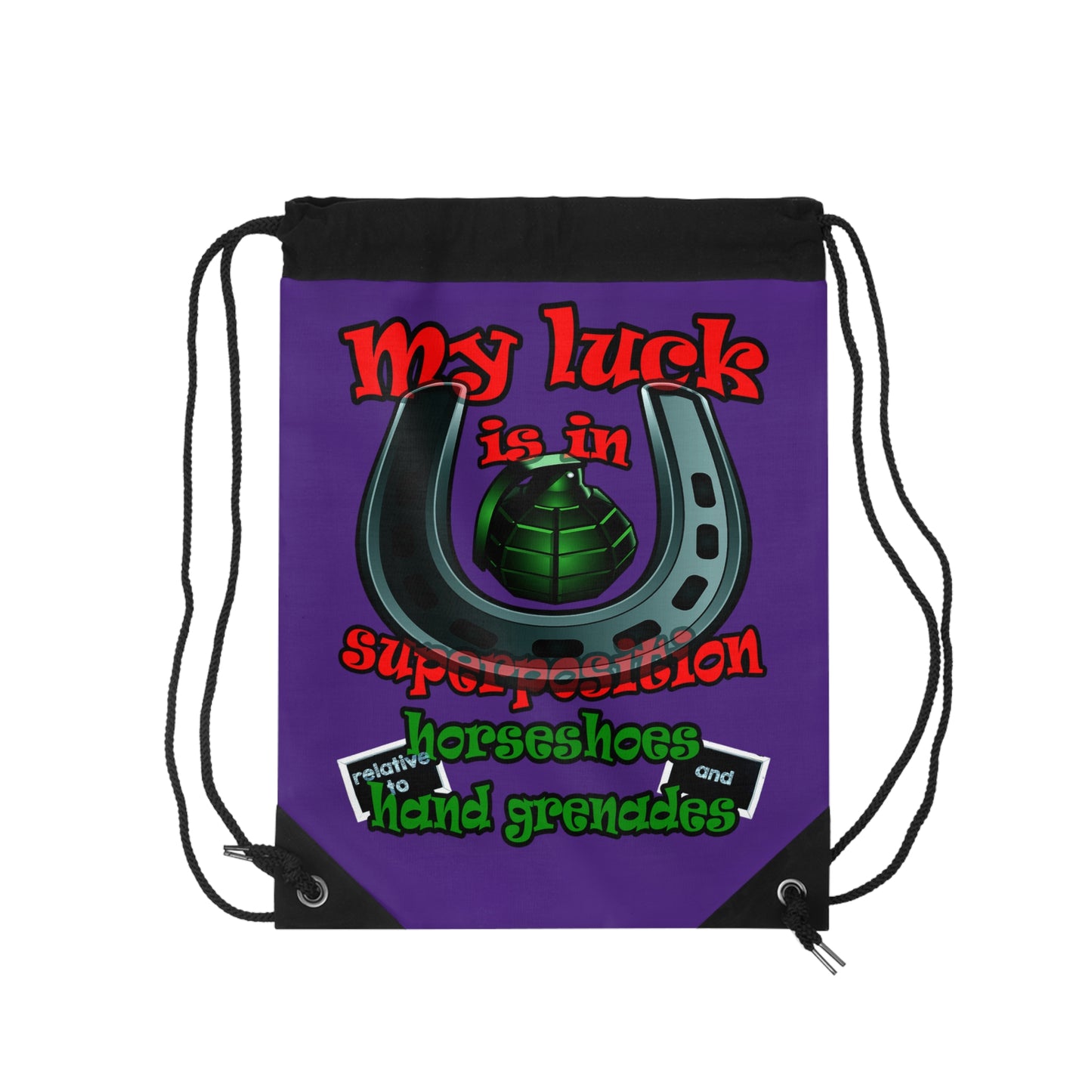 my luck - Drawstring Bag (purple)
