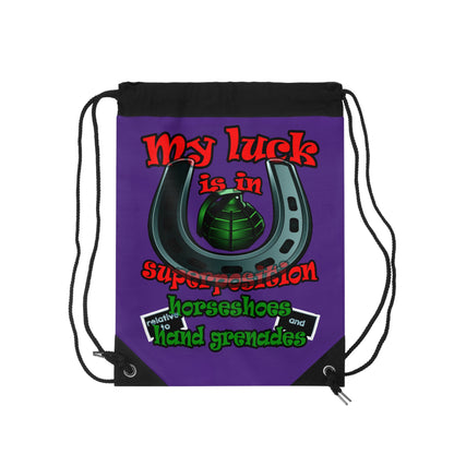 my luck - Drawstring Bag (purple)
