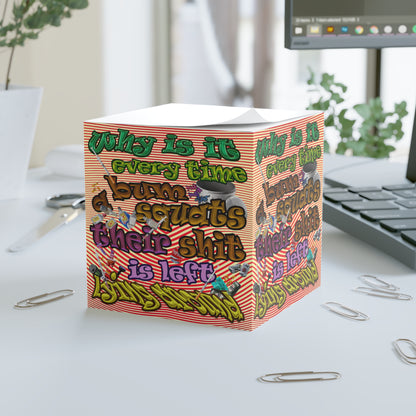 the bum's shit - note cube (yellow-orange wave)