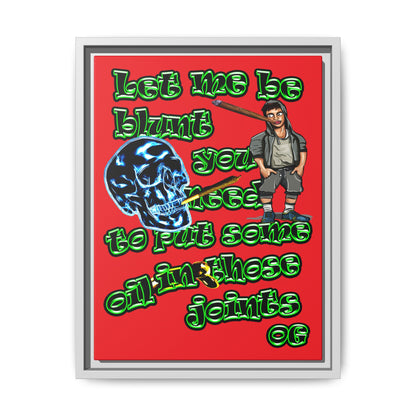 og - framed canvas art (red)