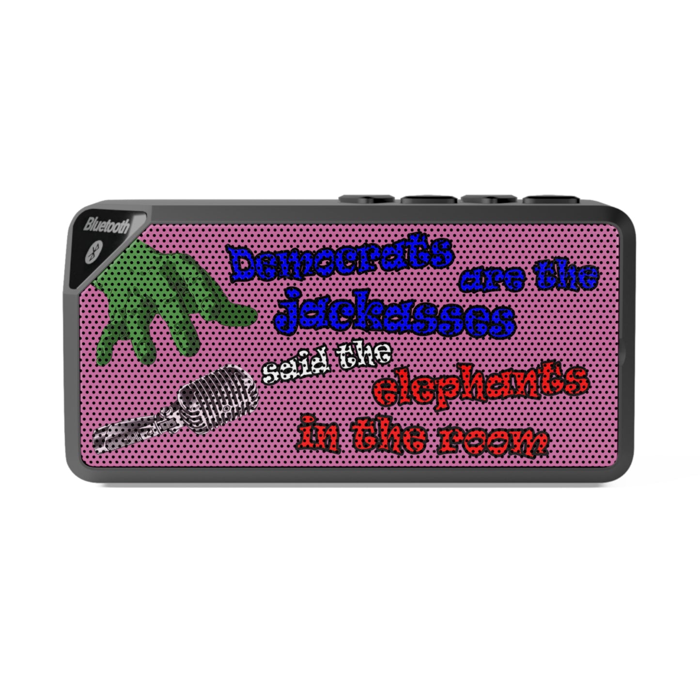 donkeys and elephants - Jabba Bluetooth Speaker (light pink)