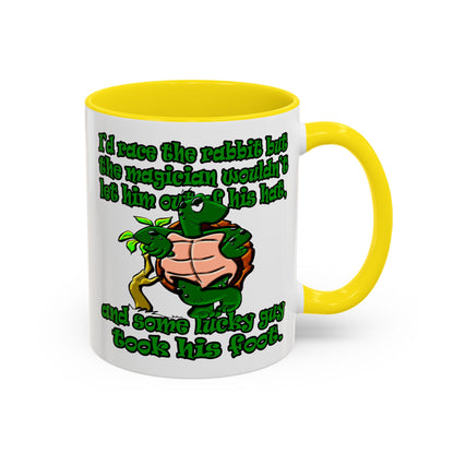 turtle race - Accent Mug (white)