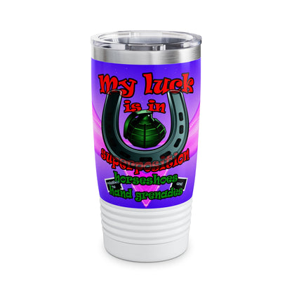 my luck - Ringneck Tumbler, 20oz (purple-pink wave)