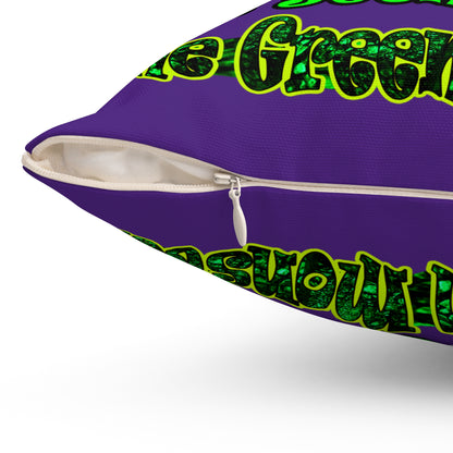 christmas spirits of boston - Spun Polyester Square Pillow - (purple)