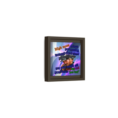 high noon - framed canvas art (grey-pink wave)
