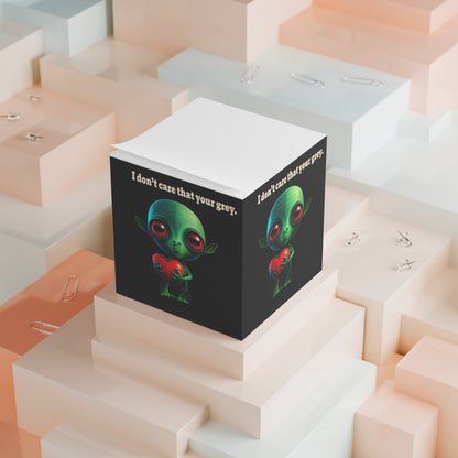 I don't care that your grey - note cube (black)