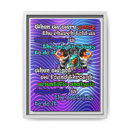 doggystyle - framed canvas art (purple wave)