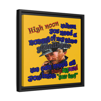 high noon - framed canvas art (yellow)