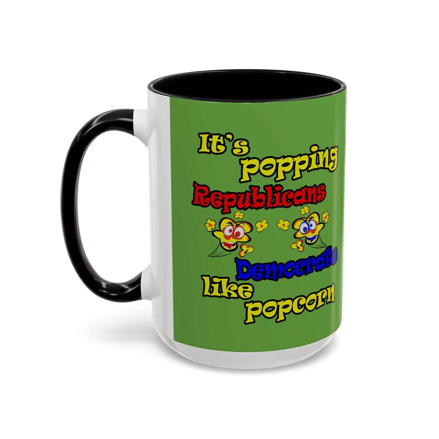 popping like popcorn - Accent Mug (green)