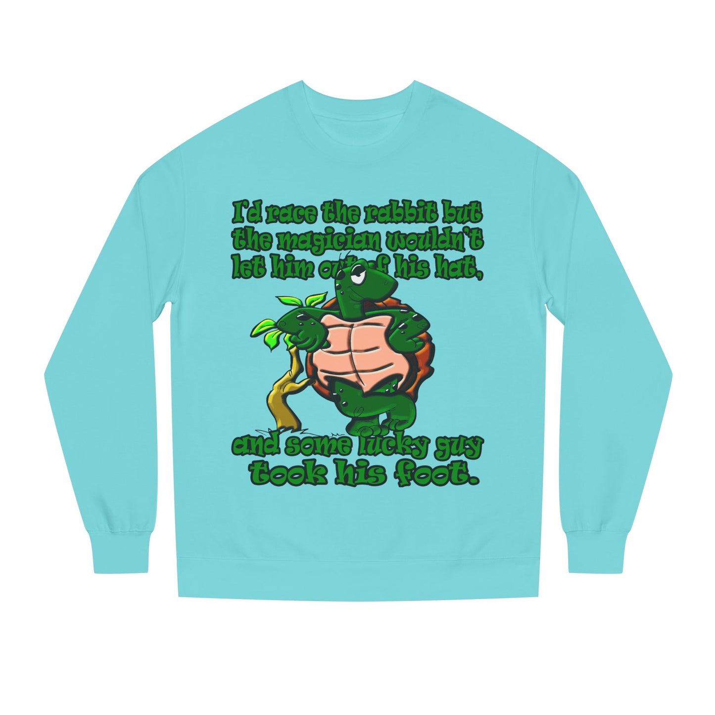 turtle race - Unisex Crew Neck Sweatshirt
