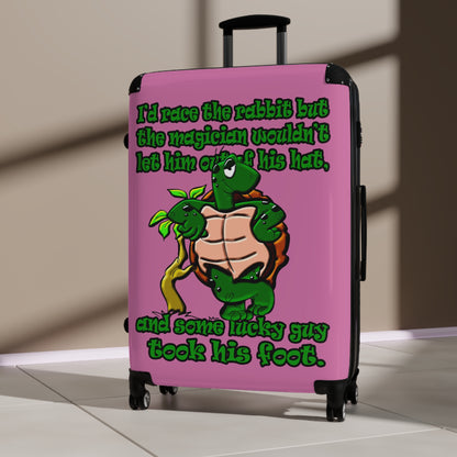 turtle race - Suitcase (light pink)