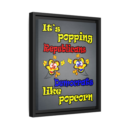 popping like popcorn - framed canvas art (grey-light grey)