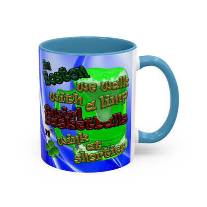 celtics logo - Accent Mug (blue-white wave)