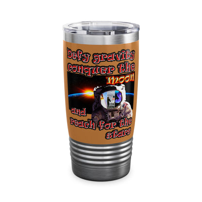 defy conquer reach - Ringneck Tumbler, 20oz (light brown)