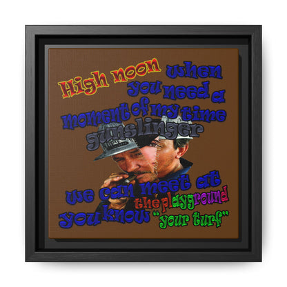 high noon - framed canvas art (brown)