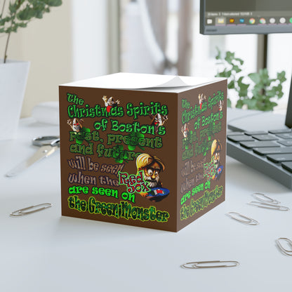 christmas spirits of boston - note cube (brown)