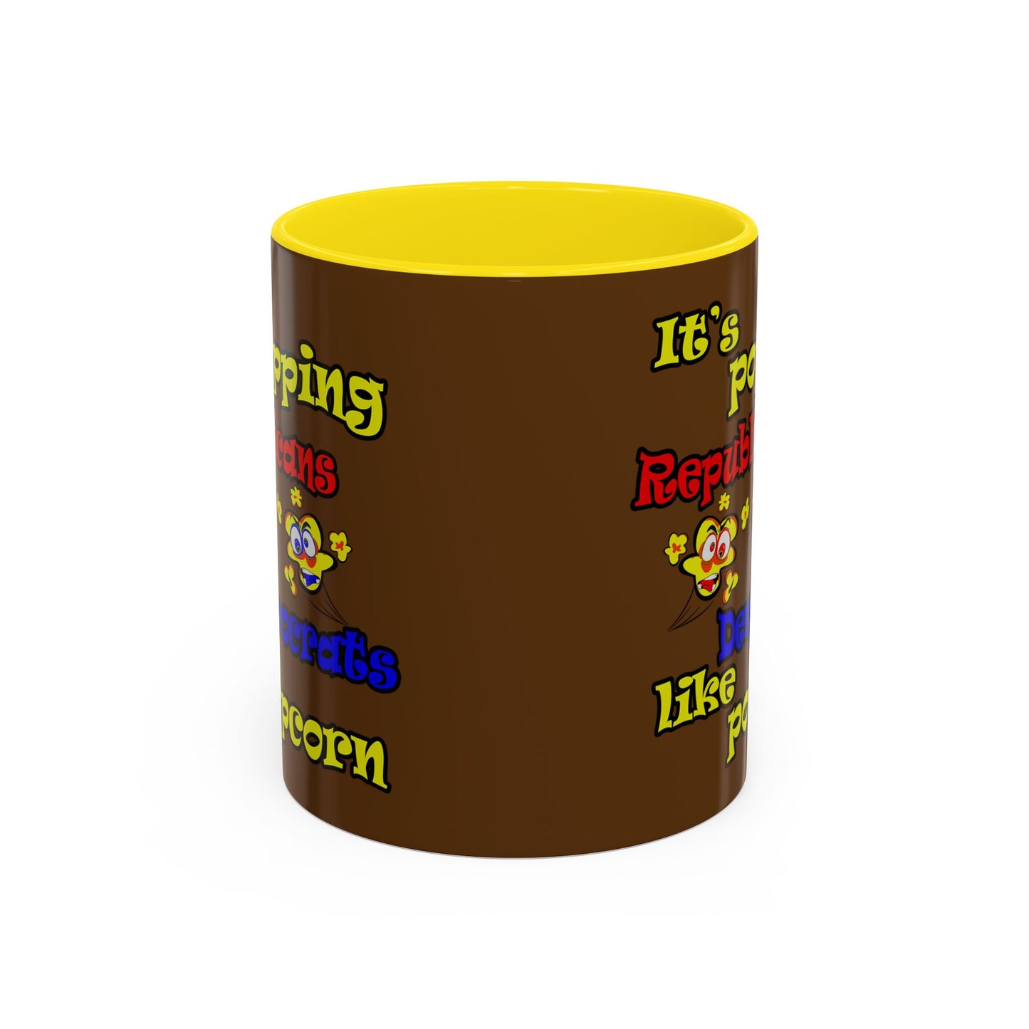 popping like popcorn - Accent Mug (brown)