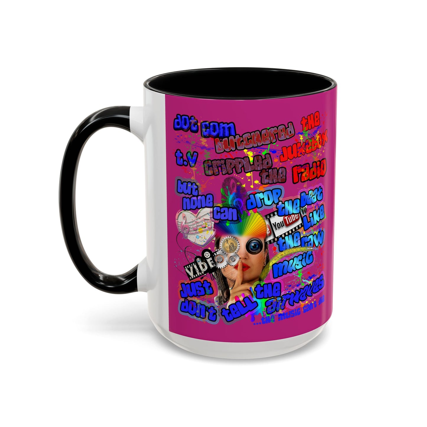 drop the beat - Accent Mug (pink)