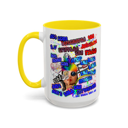 drop the beat - Accent Mug (white)