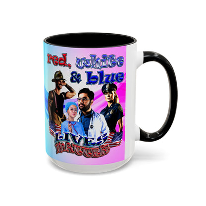 rw&b lives matter - Accent Mug (light blue-pink wave)