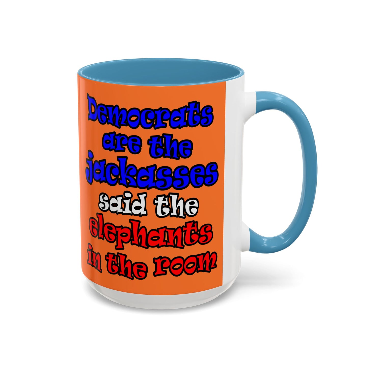 donkeys and elephants - Accent Mug (crusta)