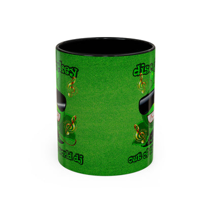 disc jockey - Accent Mug (green turf)