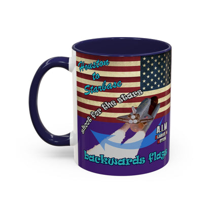 shoot for the stars - Accent Mug (purple)