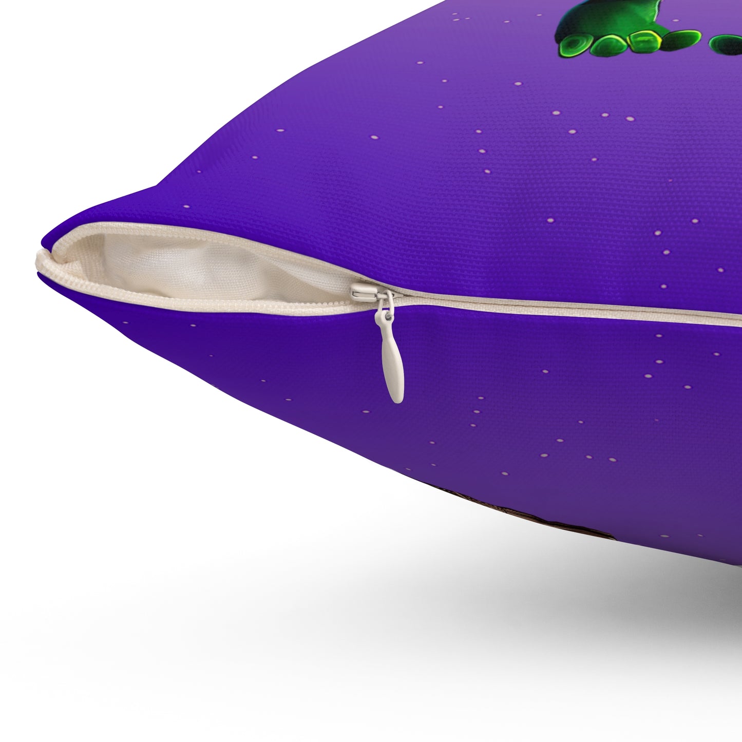 I don't care that your grey - Spun Polyester Square Pillow - (purple-pink wave)