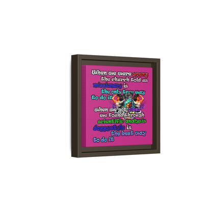 doggystyle - framed canvas art (pink)