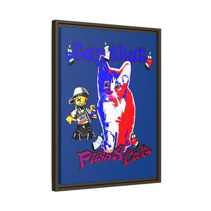 tag that - framed canvas art (dark blue)