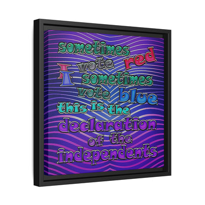 declaration of the independents - framed canvas art (purple wave)
