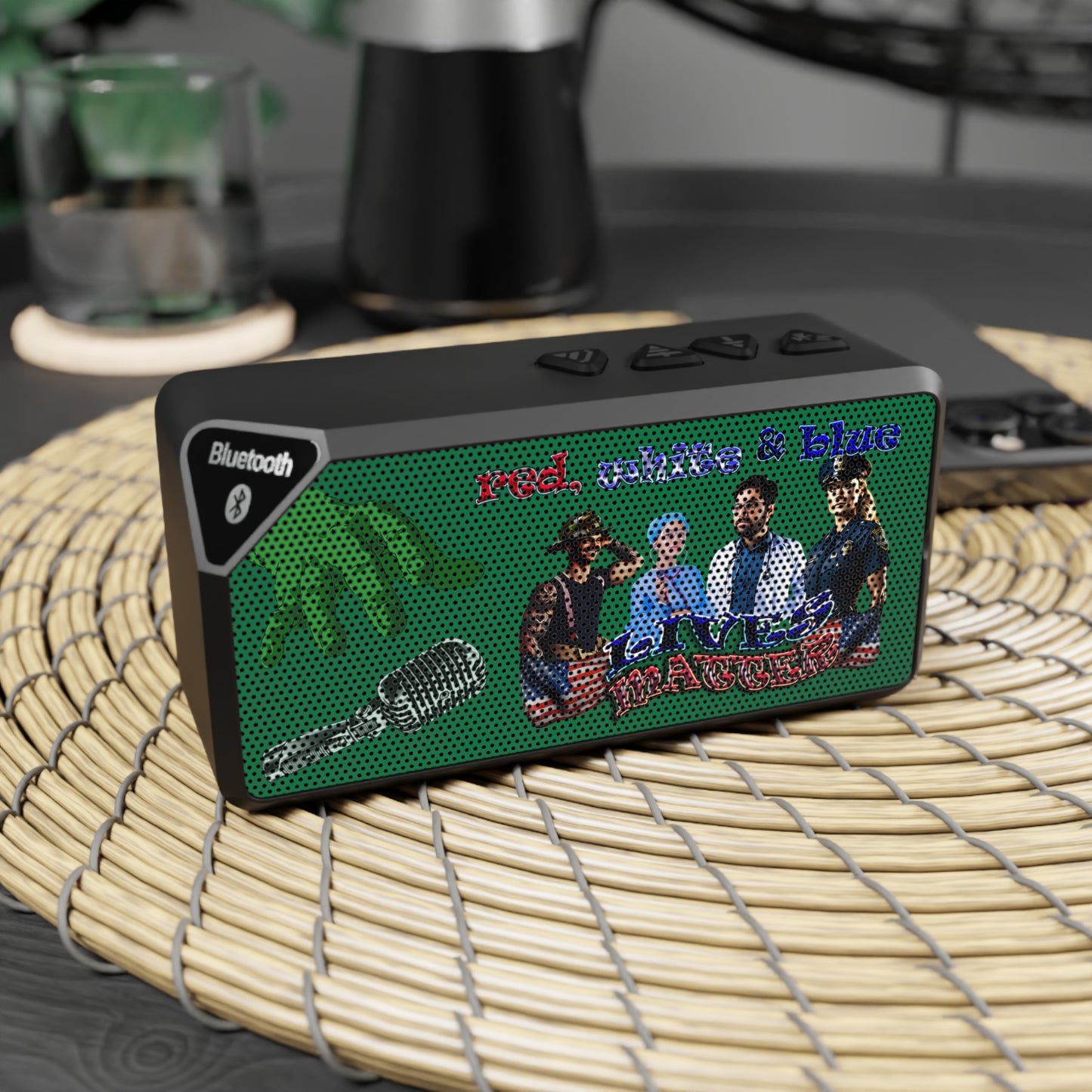 rw&b lives matter - Jabba Bluetooth Speaker (dark green)