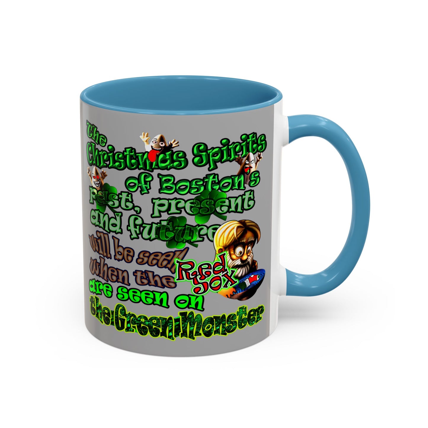 christmas spirits of boston - Accent Mug (light grey)