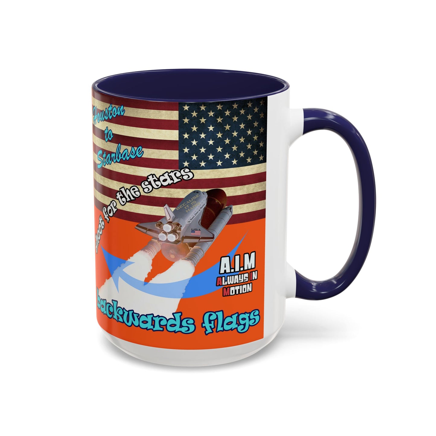 shoot for the stars - Accent Mug (orange)