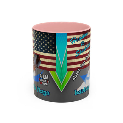 shoot for the stars - Accent Mug (rainbow split)