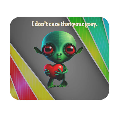 I don't care that your grey - Mouse Pad (Rectangle) (rainbow split)