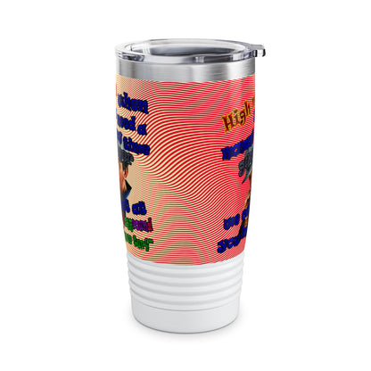high noon - Ringneck Tumbler, 20oz (yellow-orange wave)
