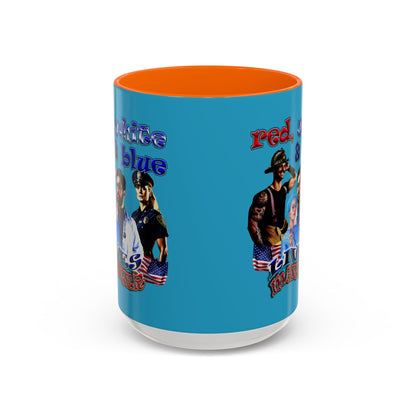 rw&b lives matter - Accent Mug (turquoise)