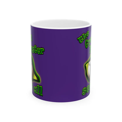 green monster - White Mug (purple)