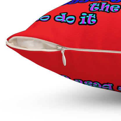 doggystyle - Spun Polyester Square Pillow - (red)