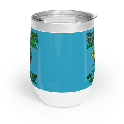 turtle race - Chill Wine Tumbler (turquoise)