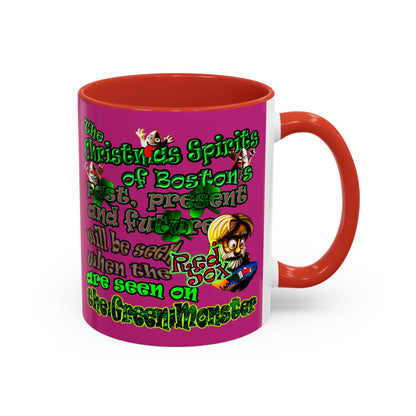 christmas spirits of boston - Accent Mug (pink)