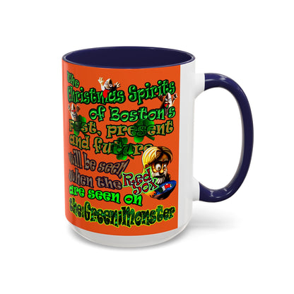 christmas spirits of boston - Accent Mug (orange)