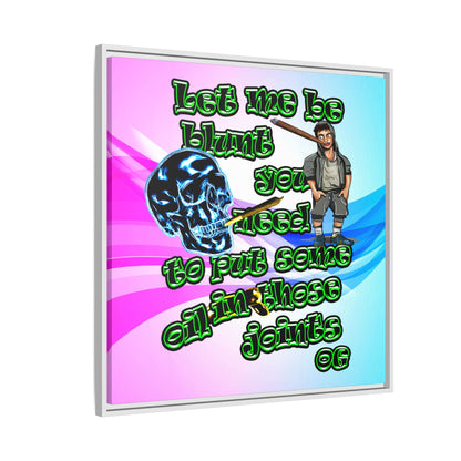 og - framed canvas art (light blue-pink wave)