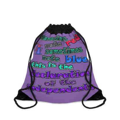 declaration of the independents - Drawstring Bag (light purple)